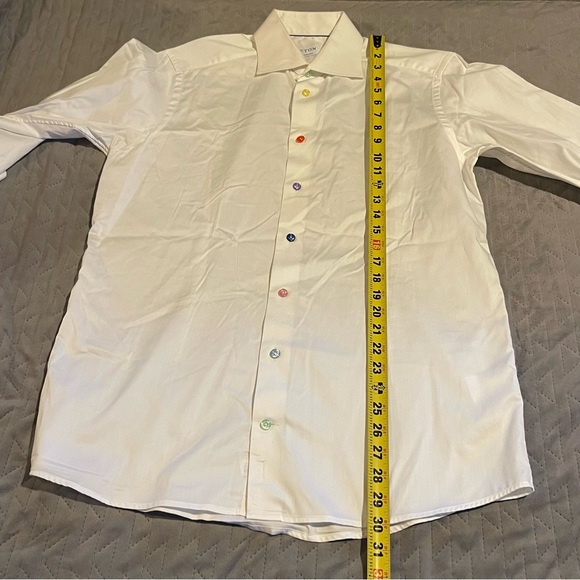 Eton multi color button dress shirt mens 15.5 NWOT - Picture 7 of 10